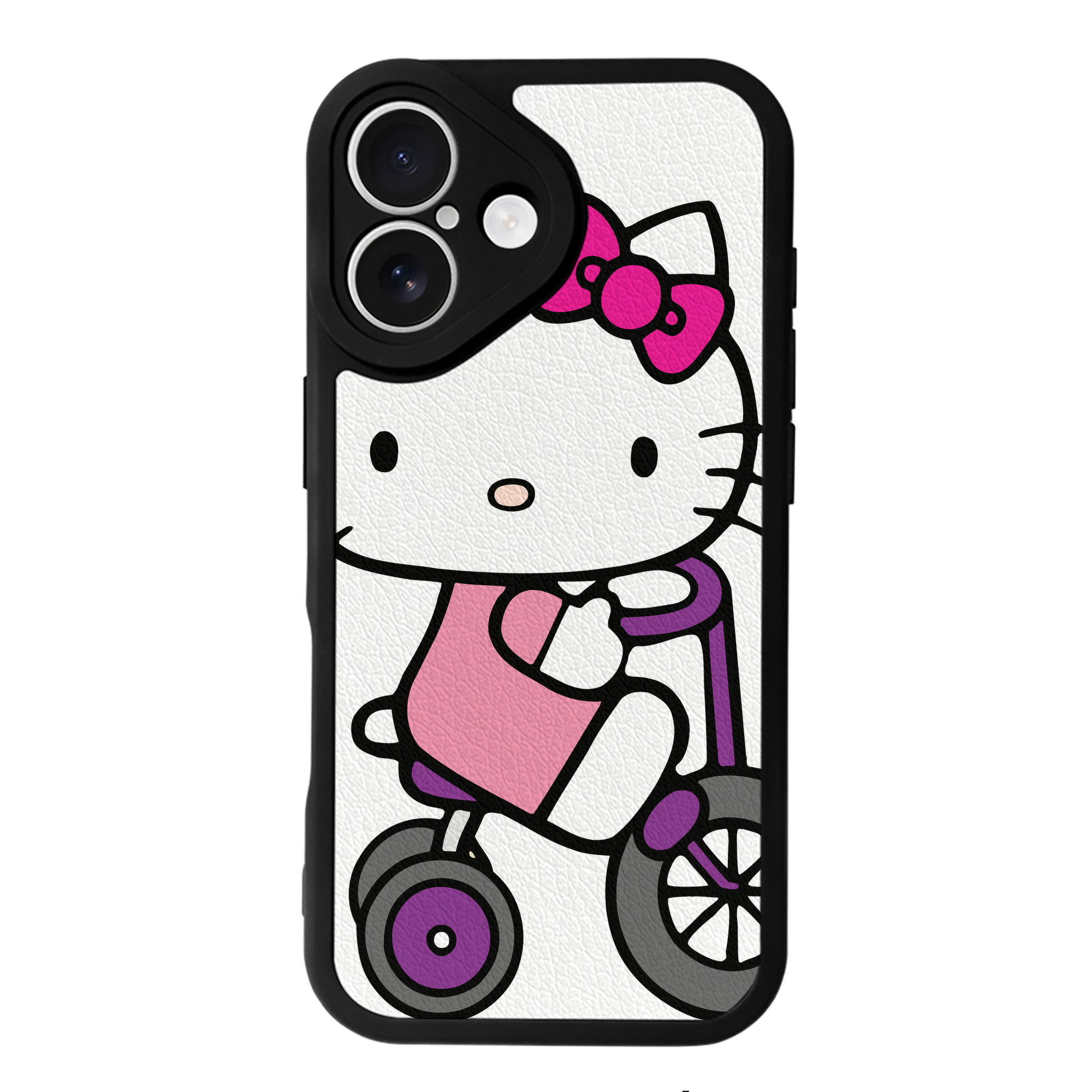 （画像用） Hello Kitty ハローキティ 【iPhone 16シリーズ対応】シリコンスマホケース（レザー調） 材質：シリコン